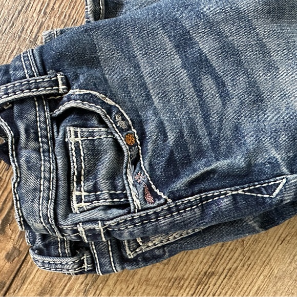 Grace Denim Girls Boot Cut Jeans with Embroidery - Picture 3 of 3